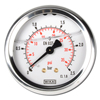 Manometer med glycerinfyllning - anslutning baktill - &Oslash; 63 mm - kromnickel med m&auml;ssingsanslutning