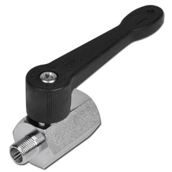 Mini-kulkran med l�ngt handtag - mässing PN12