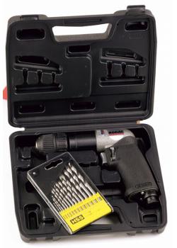 Pneumatisk borrmaskin RODAC - snabbchuck till 10 mm - 1800 v/min - i väska med tillbehör