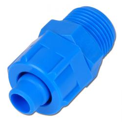 Snabbkoppling - rak med cylindrisk gänga - plast
