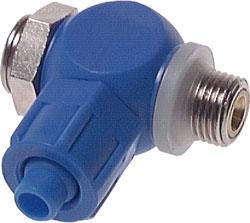 Strypbackventil - reglerbar tilluft - med sp�rskruv - skruvkoppling - ringstycke i plast - G 1/8\' till G 1/4\'