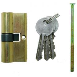 Profilcylinder - mässing - mekanism med 5 stift - 60 mm l�ng