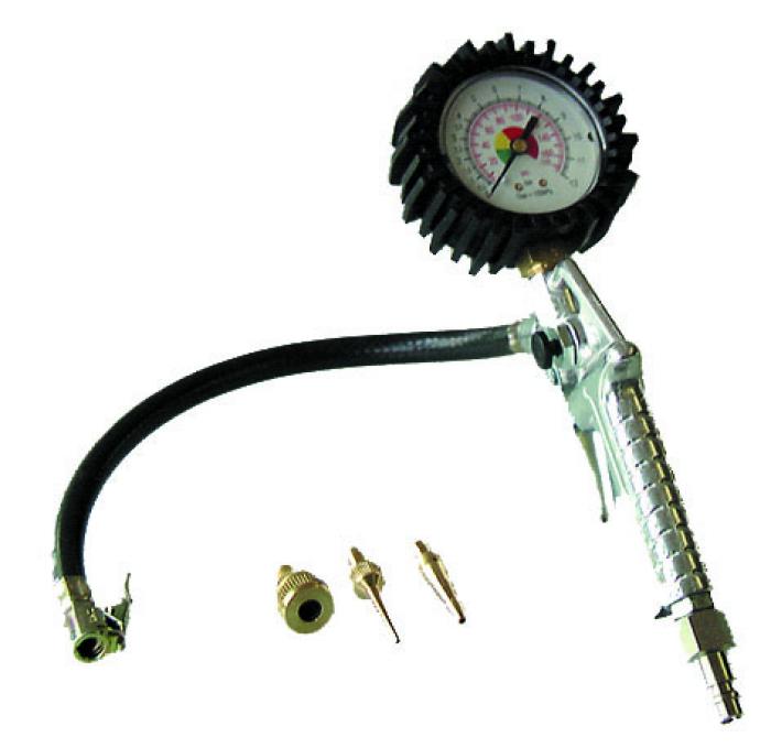 Däckpåfyllare med manometer adapterset